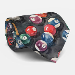 Table de billard à l'aquarelle Cravate colorée