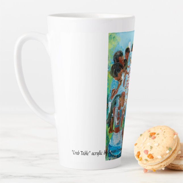 "Table de crabe" Mug latte (En situation)