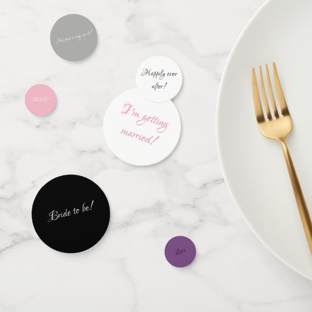 Table de douche nuptiale confetti (Groupe)