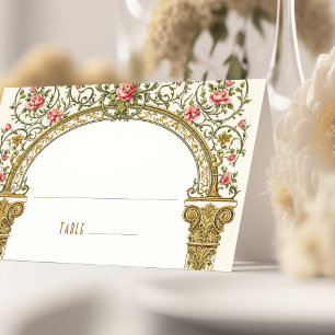 Table de Mariage de cartes de nom Vintage