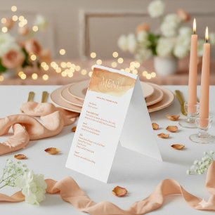 Table de menu élégante de la réception de mariage