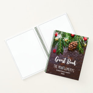 Table de Noël rustique avec Pine & Snow Livre d'in
