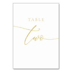 Table de script Gold Elegant Numéro Deux