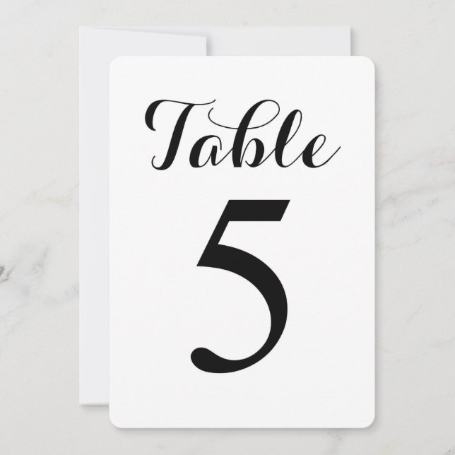 Table de script moderne 5 | Carte de numéros de ta (Devant)