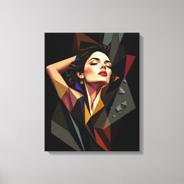 Table Deco ( Abstract Art Expressing Freedom ) Canvas Print (Front)