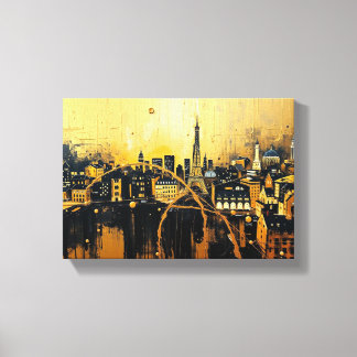 Table Deco (City Of Light) Canvas Print