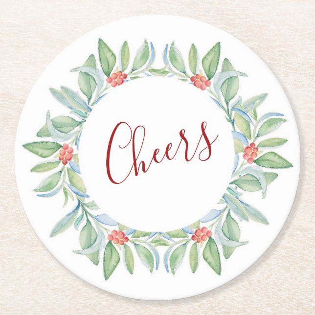 Table Decor Christmas  Round Paper Coaster (Front)
