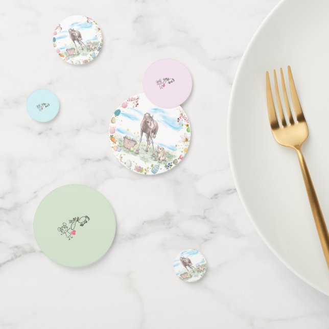 Table decoration, Confetti Easter decoration (Group)