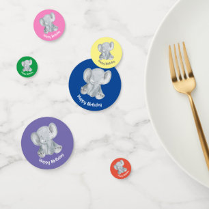 Table d'éléphant gris mou Confetti