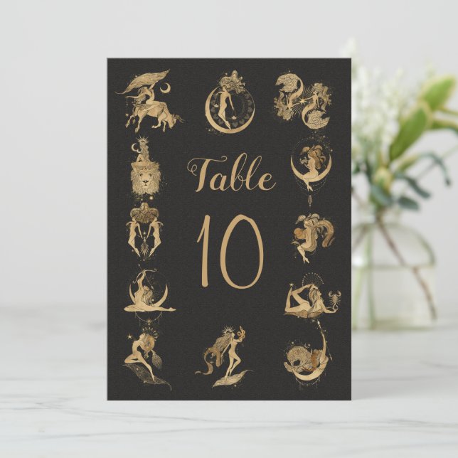 Table des numéros de table des signes du zodiaque (Debout devant)