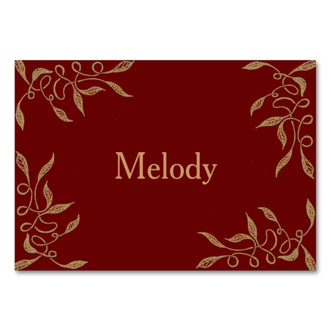 Table d'ornement d'or / Carte de place pour Mariag (Devant)