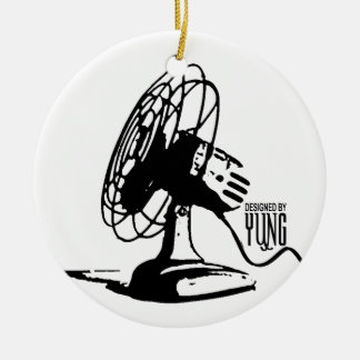 Table Fan Ceramic Ornament