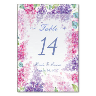 Table Fleur Lilac de printemps Mariage de fleurs Numéro