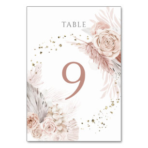 Table fleurs de boho d'aquarelle Numéro du tableau 9
