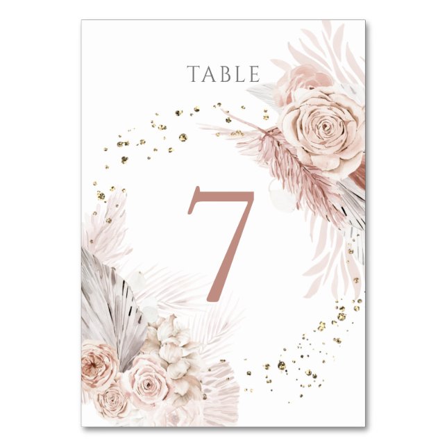 Table fleurs de boho d'aquarelle Tableau Numéro 7 (Par défaut)