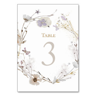 Table fleurs de prairie Tableau Numéro 3