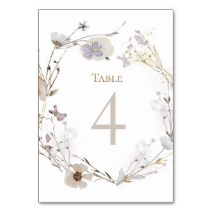 Table fleurs de prairie Tableau Numéro 4