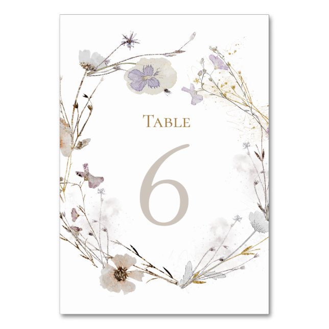 Table fleurs de prairie Tableau Numéro 6 (Par défaut)