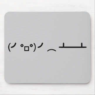 Table Flip Flipping Ascii Emoticon Mouse Pad