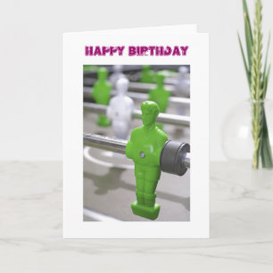Table Football Birthday Card (Green)