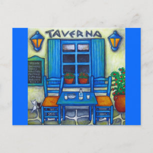 Table for Two in Greece Post Card