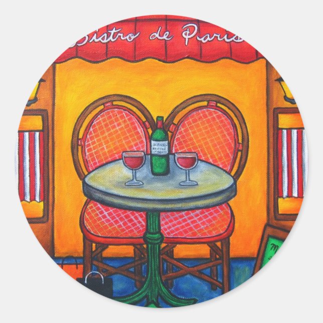 Table for Two in Paris Stickers (Front)