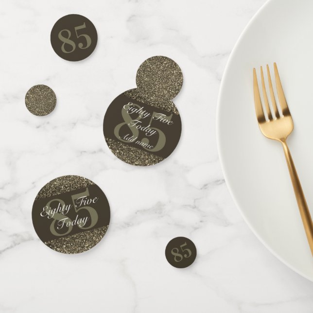 Table glamour personnalisée confetti 85e (Groupe)