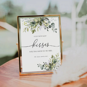 Table Green Eucalyptus Invité Combien de baisers Signe