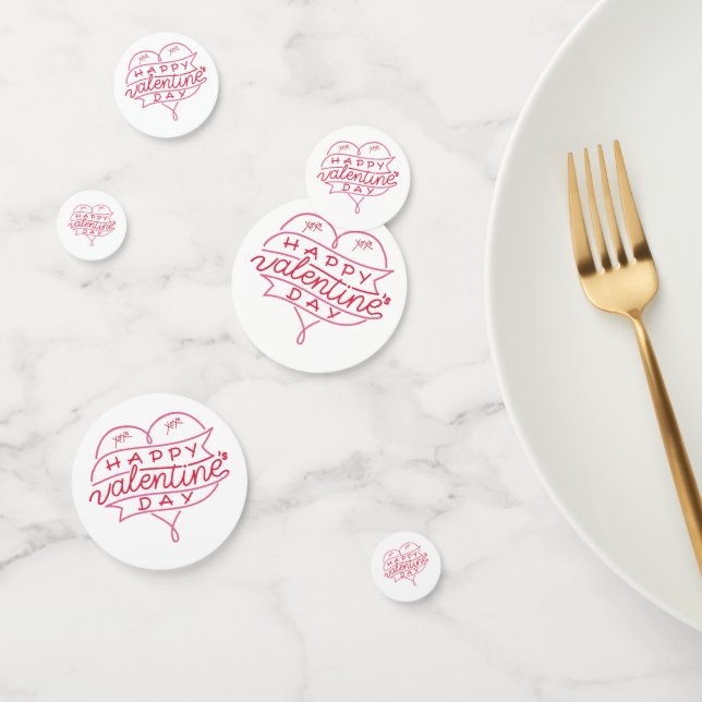 Table Heureuse Sainte-Valentin Confetti (Groupe)