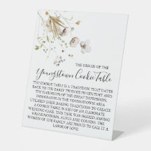 JEUNE MARIAGE DE SIGNE DE TABLEAU DE COOKIE