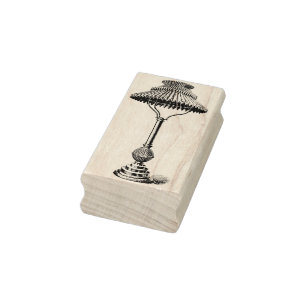 Table Lamp Vintage Rubber Art Stamp