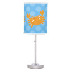 Lampe à points bleus de crabe orange avec ajusteme