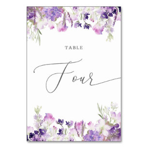 Table Lavande fleurie Quatre Numéro de tableau