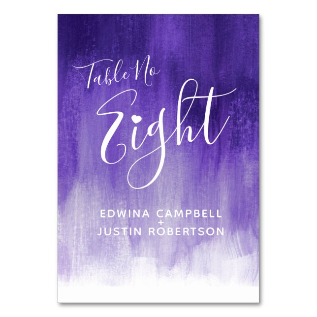 Table Laverre abstrait violet art moderne numéro de tabl (Dos)