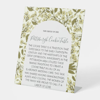 TABLE MARIAGE DE SIGNE DE TABLEAU DE COOKIES PITTSBURGH