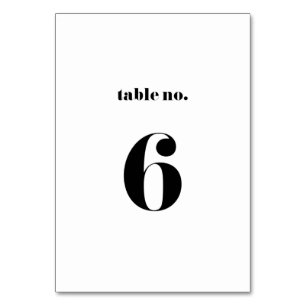 Table Mariage de typographie rétro Bold Numéro de tablea