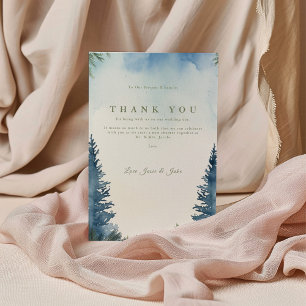 Table mariage des pins d'hiver verte merci