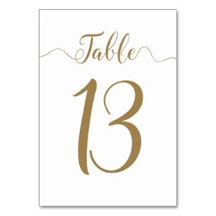 Table Mariage d'or Numéro de tableau 13