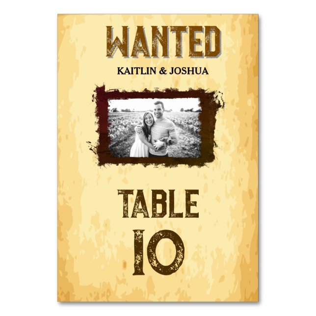 Table Mariage occidental rustique 💍 Numéro de tableau p (Par défaut)