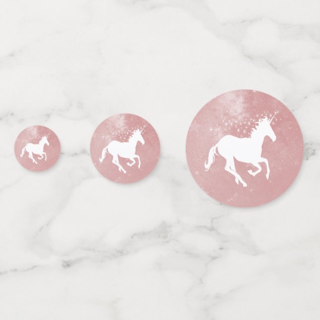 Table Mariage Unicorne Rose Confetti (Devant)