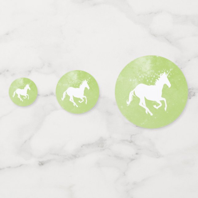 Table Mariage Unicorne verte Confetti (Devant)