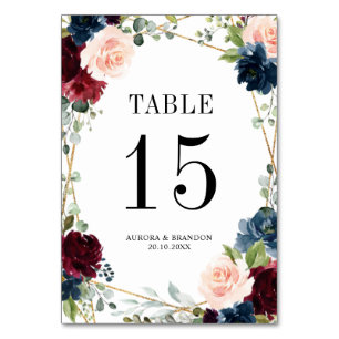 Table Marine Bleu rose rose rose Botanique Numéro de tab