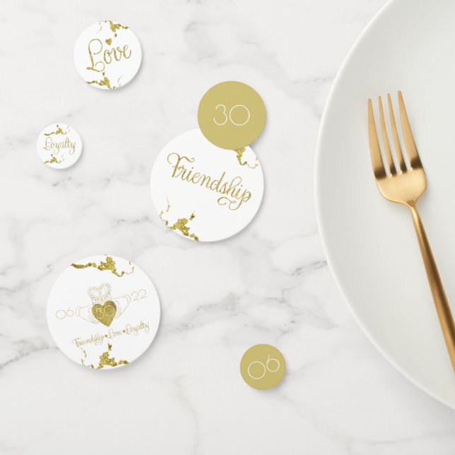 Table Monogramme Claddagh Confetti (Groupe)