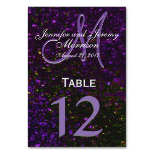 Table Monogramme de violet cosmique Numéro du tableau