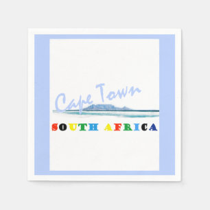 Table Mountain Cape Town Paper Napkin