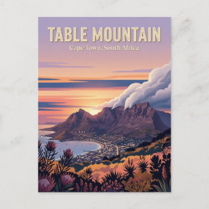 Table Mountain, Cape Town, Western Cape Postcard