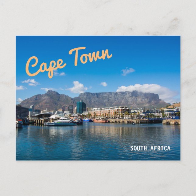Table Mountain in Cape Town, South Africa. Postcard (Front)