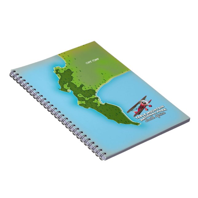 Table Mountain National Park South Africa map Notebook (Right Side)