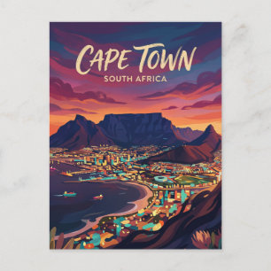 Table Mountain Skyline South Africa Postcard