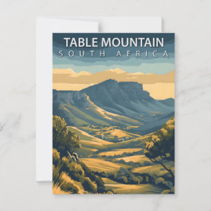 Table Mountain South Africa Vintage Postcard